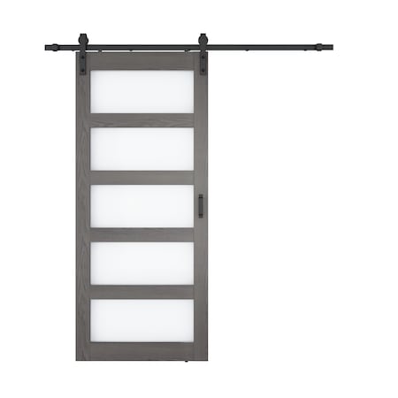 Anzzi 5 Vision Glass Durable MDF/PVC Construction Sliding Door, Hardware Kit ID-AZBD06